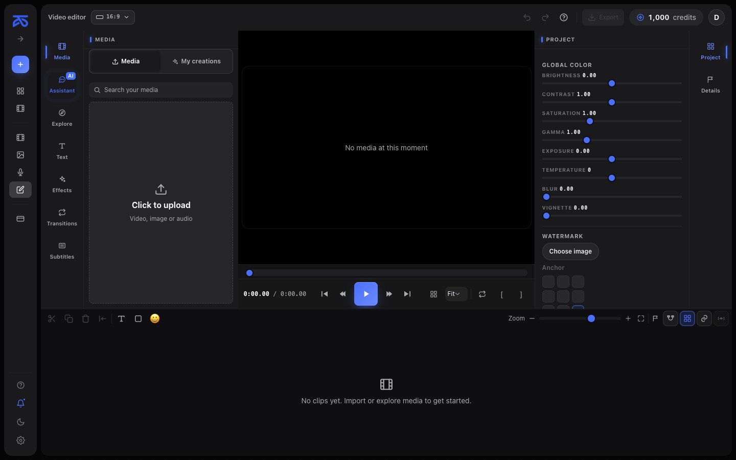 Kuak Studio’s video editor with the timeline