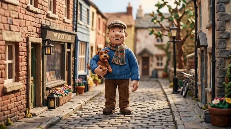 Scene generated by Studio in Claymation style