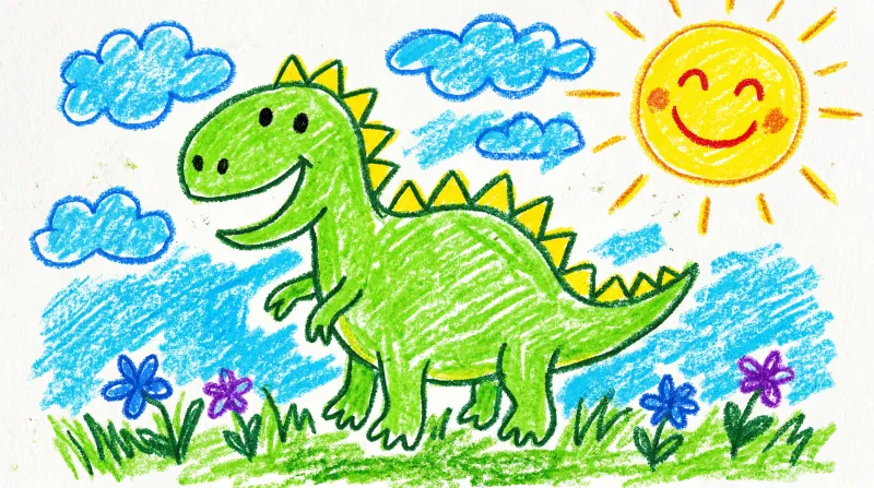 Scene generated by Kuak Studio in Crayon style