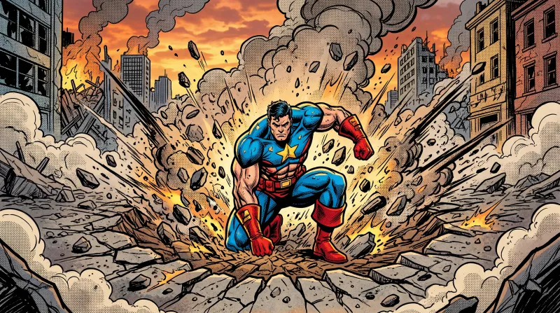 Scene generated by Studio in US Comic style